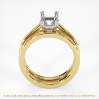 18K White & Yellow Wedding Set Ring Setting Image