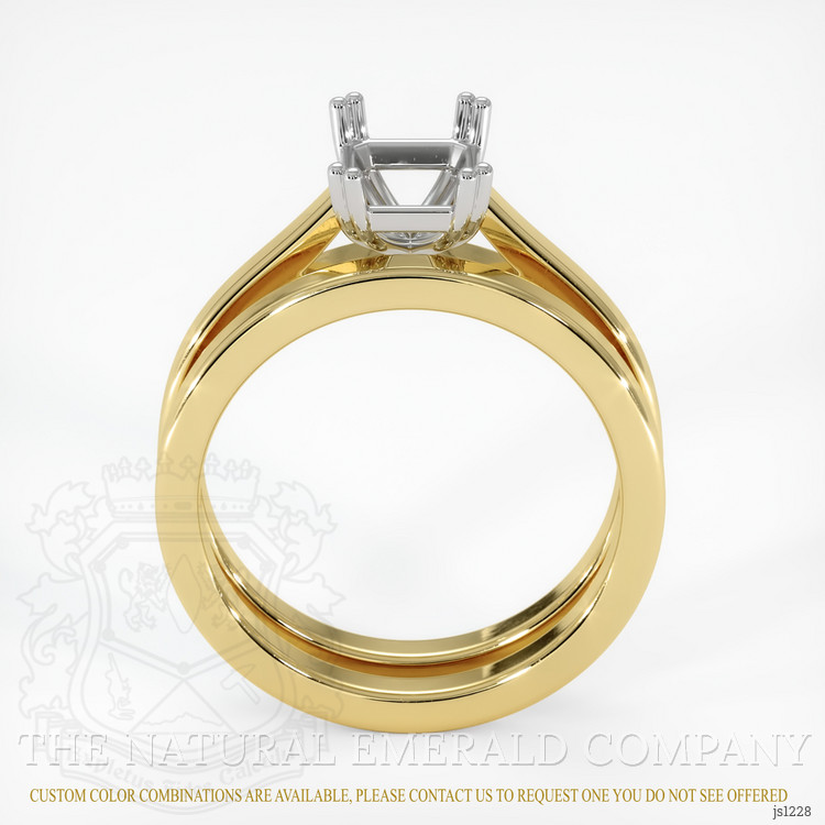 18K White & Yellow Wedding Set Ring Setting