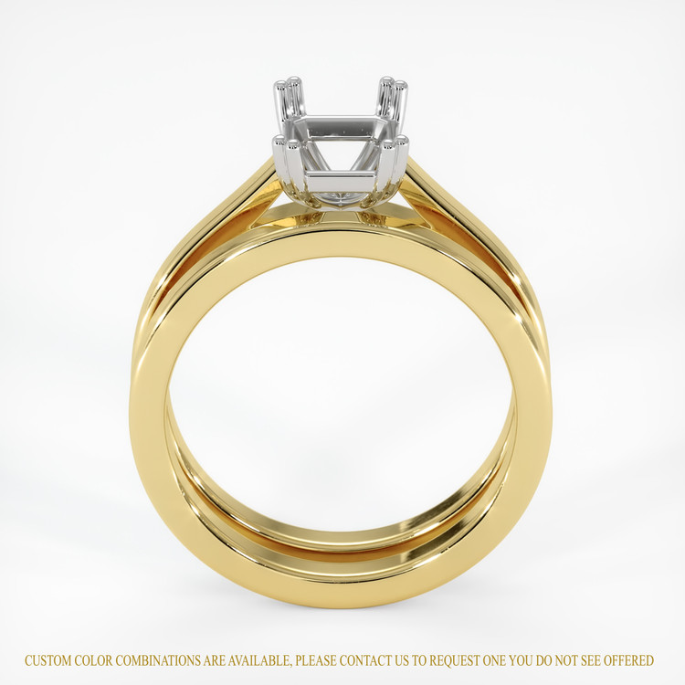 18K White & Yellow Wedding Set Ring Setting