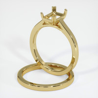 18K Yellow Gold Wedding Set Ring Setting Image