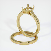 18K Yellow Gold Wedding Set Ring Setting Image