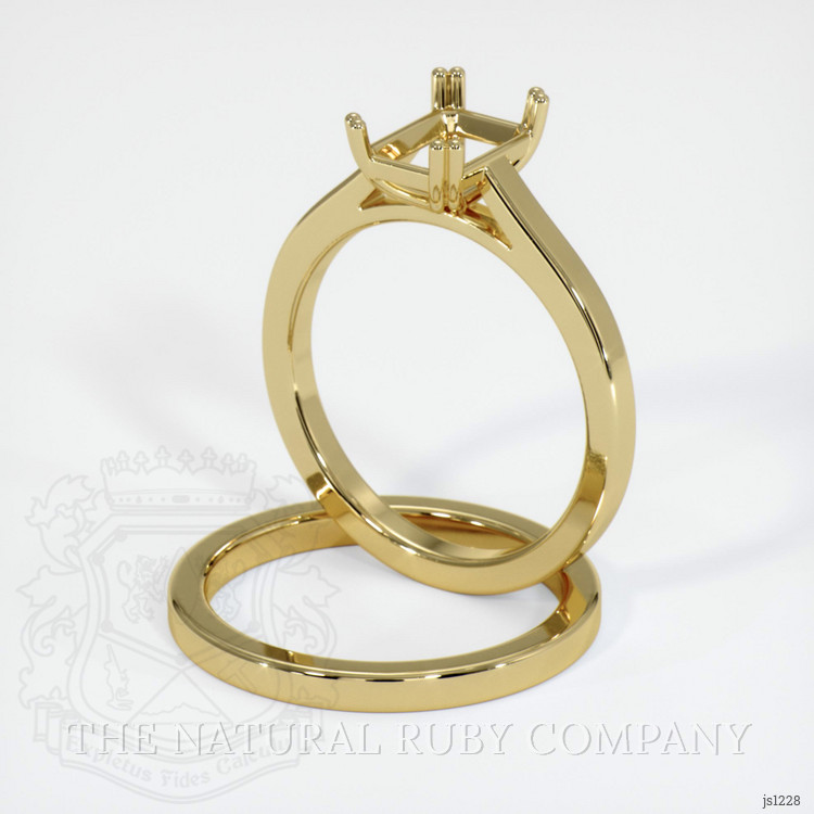 18K Yellow Gold Wedding Set Ring Setting