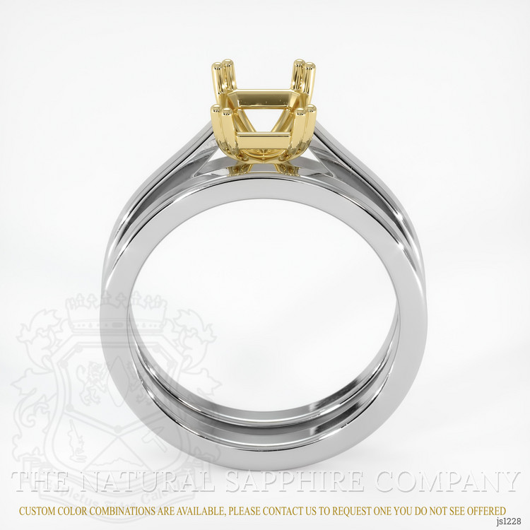 14K Yellow & White Wedding Set Ring Setting