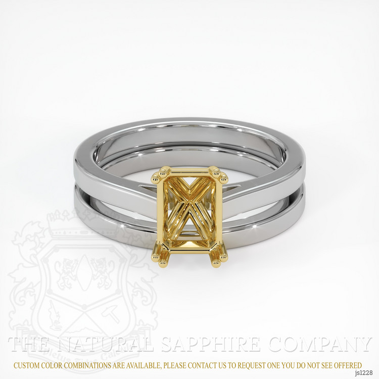 18K Yellow & White Wedding Set Ring Setting