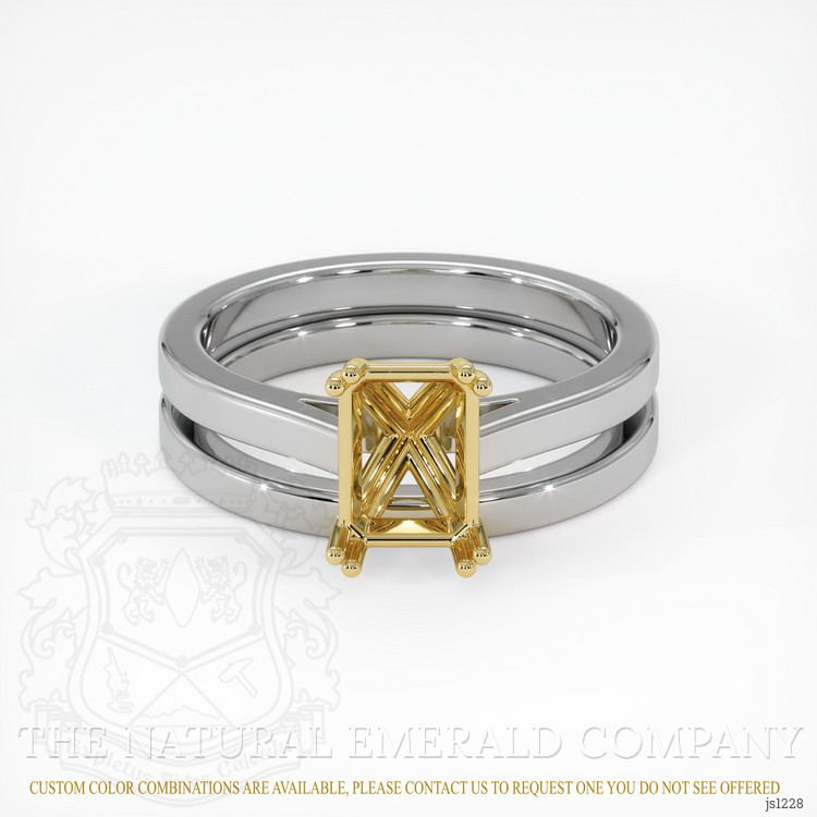 18K Yellow & White Wedding Set Ring Setting