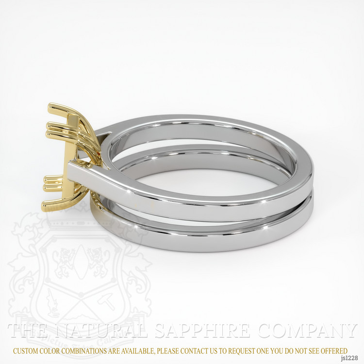 18K Yellow & White Wedding Set Ring Setting