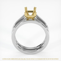 18K Yellow & White Wedding Set Ring Setting Image