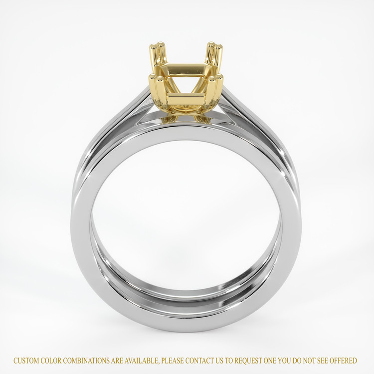 18K Yellow & White Wedding Set Ring Setting