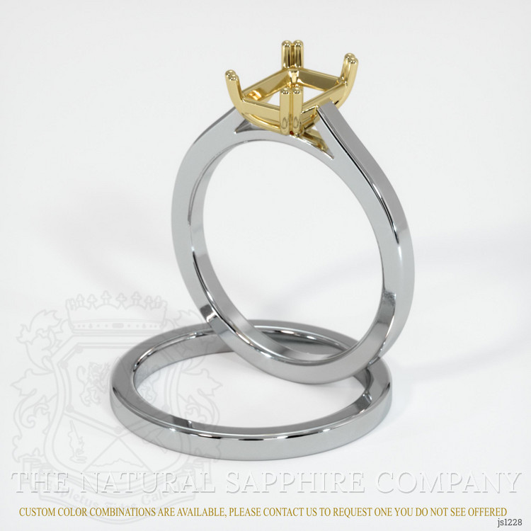 18K Yellow & White Wedding Set Ring Setting