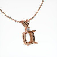 14K Rose Gold Accent Stones Pendant Setting Image