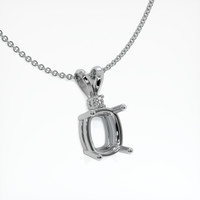 14K White Gold Accent Stones Pendant Setting Image
