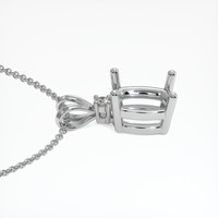 14K White Gold Accent Stones Pendant Setting Image