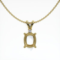 14K Yellow Gold Accent Stones Pendant Setting Video