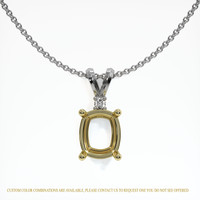 14K Yellow & White Accent Stones Pendant Setting Video