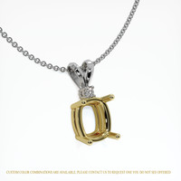 14K Yellow & White Accent Stones Pendant Setting Image