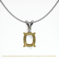 18K Yellow & White Accent Stones Pendant Setting Video