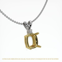 18K Yellow & White Accent Stones Pendant Setting Image