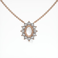 14K Rose Gold Halo Necklace Setting Video
