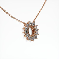 14K Rose Gold Halo Necklace Setting Image