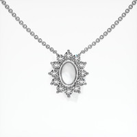 18K White Gold Halo Necklace Setting Video