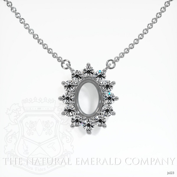 Emerald Necklace 1.47 Ct. 18K White Gold