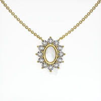 10K Yellow Gold Halo Necklace Setting Video