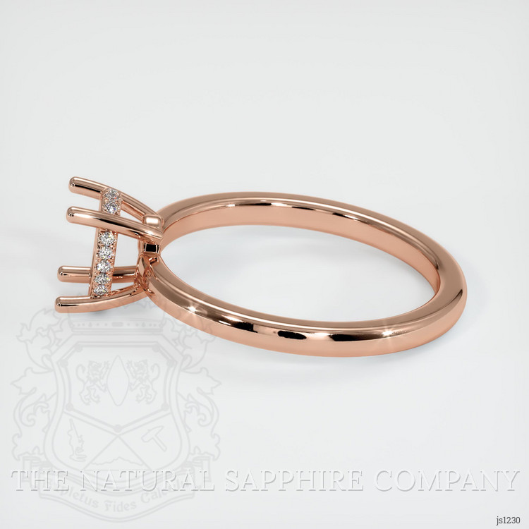 14K Rose Gold Pave Ring Setting