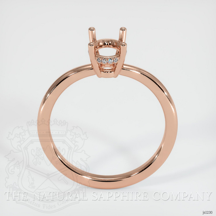 14K Rose Gold Pave Ring Setting