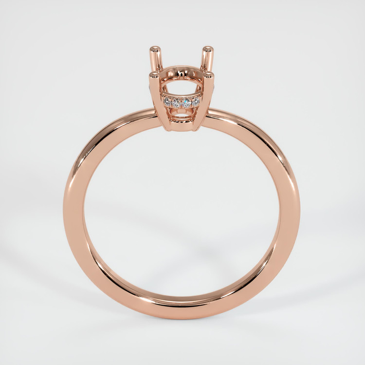 14K Rose Gold Pave Ring Setting