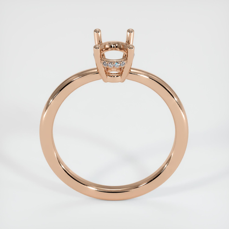 18K Rose Gold Pave Ring Setting