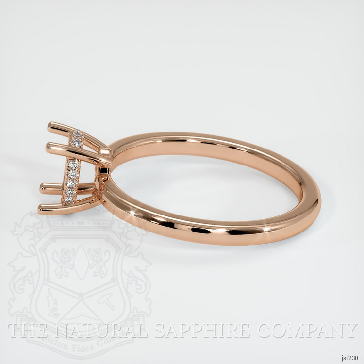 18K Rose Gold Pave Ring Setting
