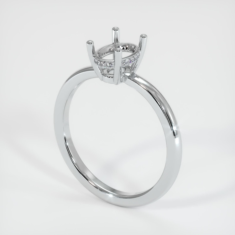 Silver Pave Ring Setting