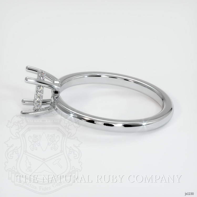 10K White Gold Pave Ring Setting