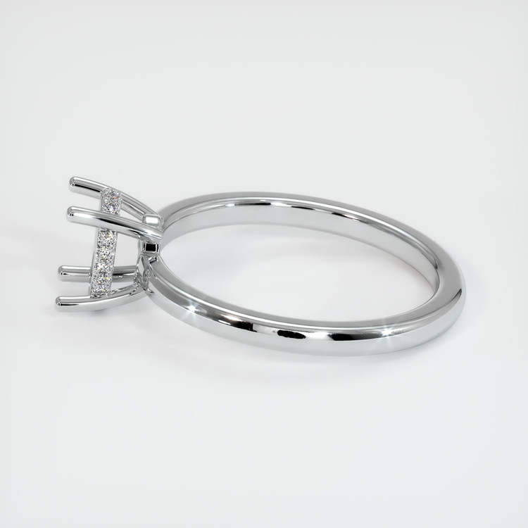 14K White Gold Pave Ring Setting