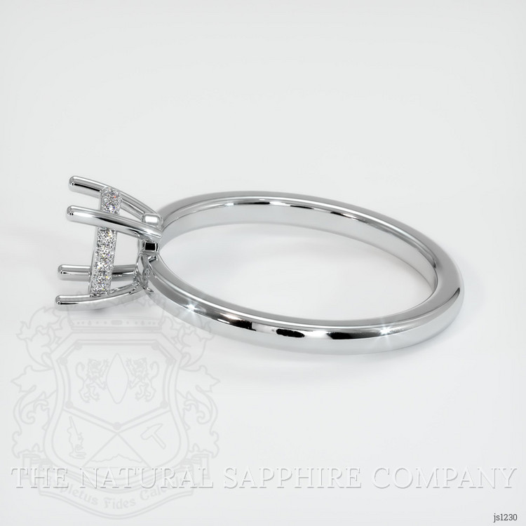 14K White Gold Pave Ring Setting