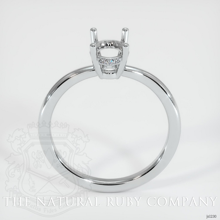 14K White Gold Pave Ring Setting