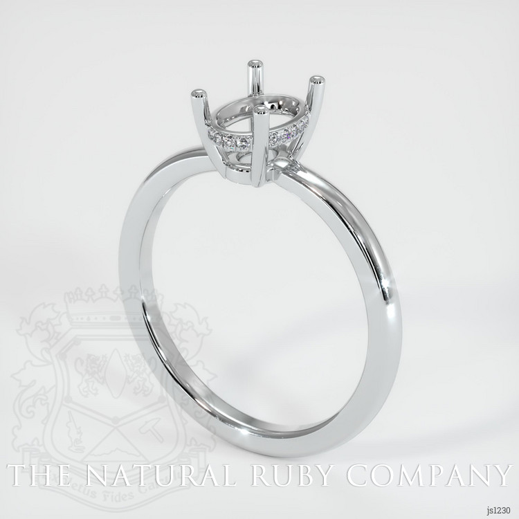 18K White Gold Pave Ring Setting