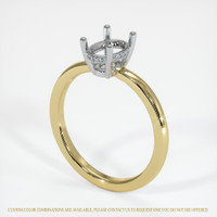 14K White & Yellow Pave Ring Setting Image