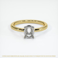 14K White & Yellow Pave Ring Setting Image