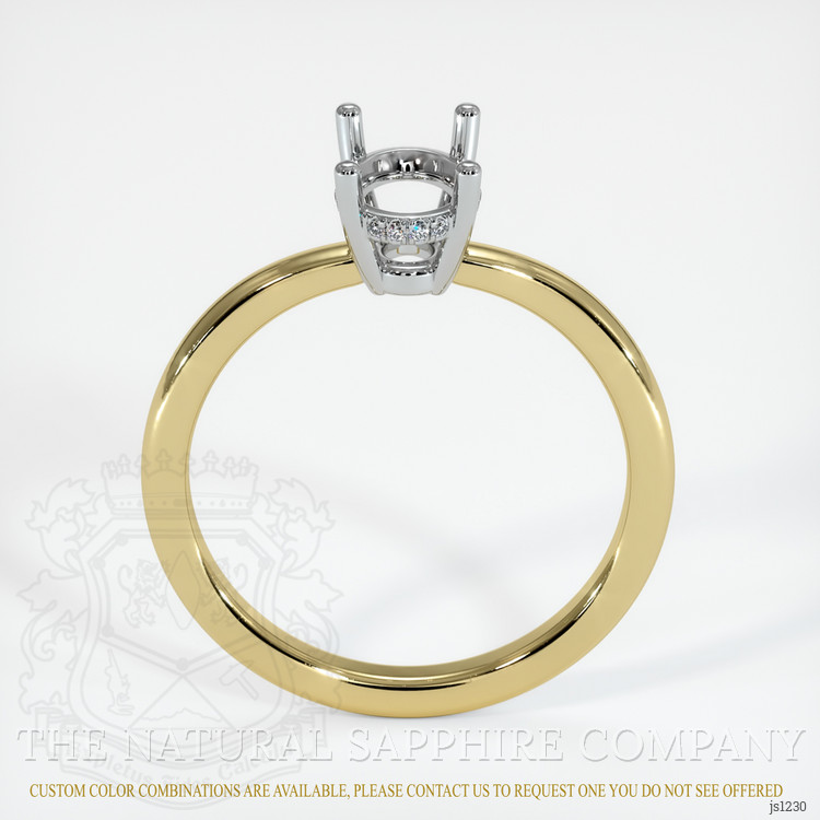 18K White & Yellow Pave Ring Setting