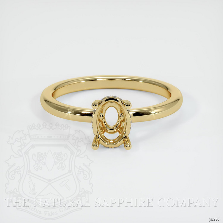 14K Yellow Gold Pave Ring Setting