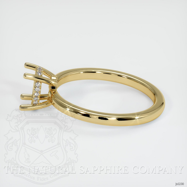 14K Yellow Gold Pave Ring Setting