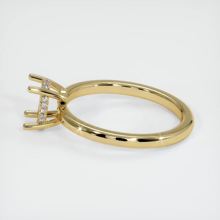 14K Yellow Gold Pave Ring Setting
