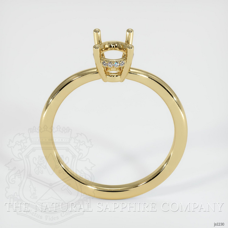 14K Yellow Gold Pave Ring Setting
