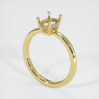 Pave Blue Sapphire Ring 3.16 Ct., 18K Yellow Gold Combination Setting