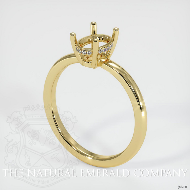 18K Yellow Gold Pave Ring Setting