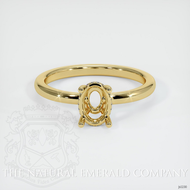 18K Yellow Gold Pave Ring Setting