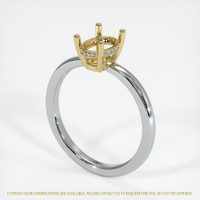 14K Yellow & White Pave Ring Setting Video