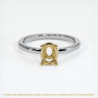 14K Yellow & White Pave Ring Setting Image