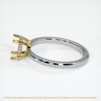 14K Yellow & White Pave Ring Setting Image